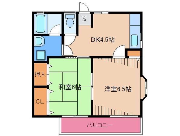 ワイズテリア新宮の物件間取画像